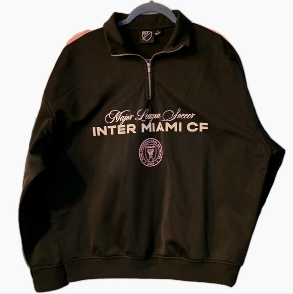 🖤💖 Inter Miami CF MLS Black & Pink 1/4-Zip Training Pullover/Jacket - Size S - Picture 2 of 12